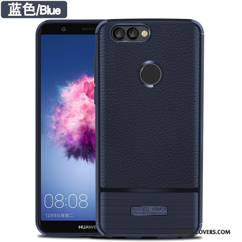 Etui Huawei P Smart Tasker Sort Telefon, Cover Huawei P Smart Blød Nubuck Anti-fald