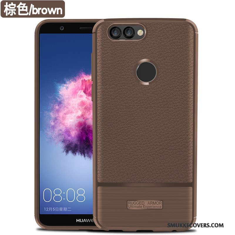 Etui Huawei P Smart Tasker Sort Telefon, Cover Huawei P Smart Blød Nubuck Anti-fald