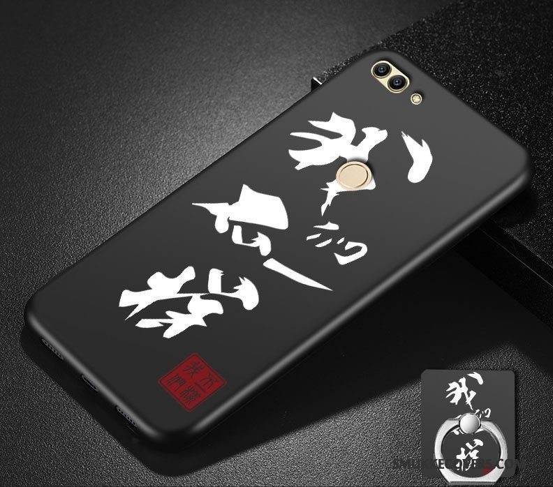 Etui Huawei P Smart Tasker Telefonsort, Cover Huawei P Smart Beskyttelse Nubuck Af Personlighed