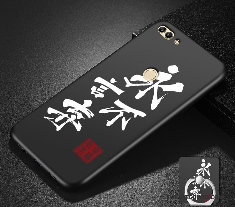 Etui Huawei P Smart Tasker Telefonsort, Cover Huawei P Smart Beskyttelse Nubuck Af Personlighed