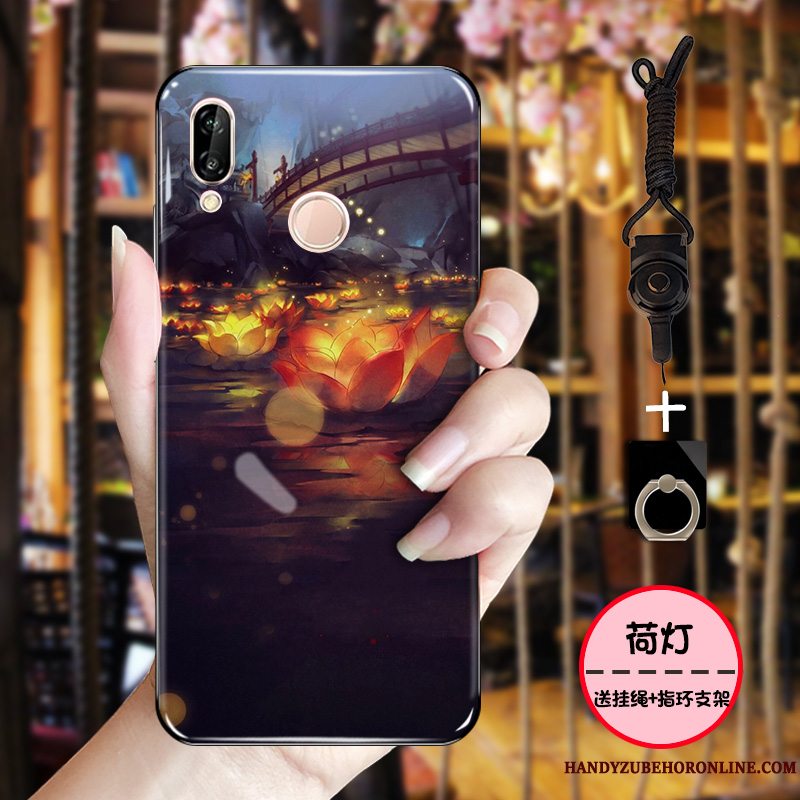 Etui Huawei P Smart+ Vintage Traner Sort, Cover Huawei P Smart+ Beskyttelse Telefonnubuck