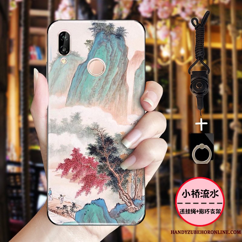 Etui Huawei P Smart+ Vintage Traner Sort, Cover Huawei P Smart+ Beskyttelse Telefonnubuck