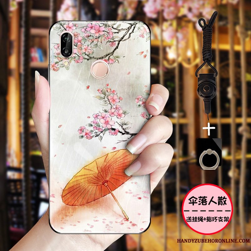 Etui Huawei P Smart+ Vintage Traner Sort, Cover Huawei P Smart+ Beskyttelse Telefonnubuck