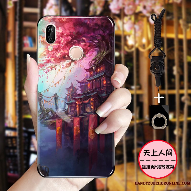 Etui Huawei P Smart+ Vintage Traner Sort, Cover Huawei P Smart+ Beskyttelse Telefonnubuck