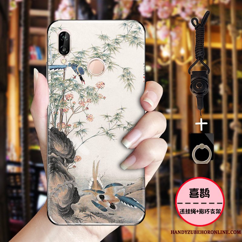 Etui Huawei P Smart+ Vintage Traner Sort, Cover Huawei P Smart+ Beskyttelse Telefonnubuck