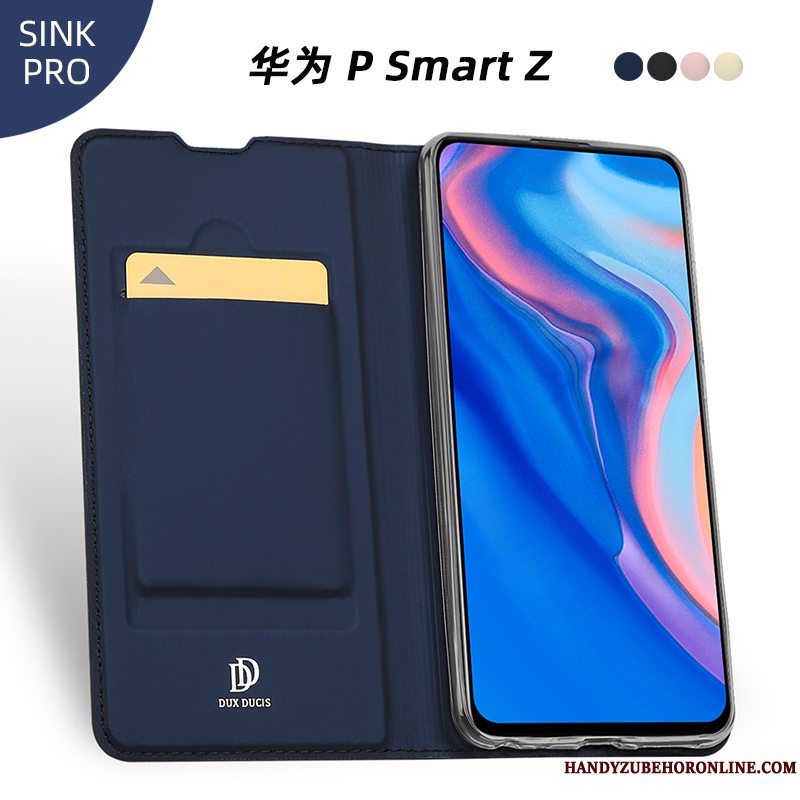 Etui Huawei P Smart Z Folio Ny Ædelsten, Cover Huawei P Smart Z Læder Blå Business