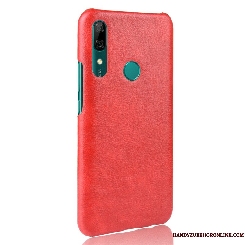 Etui Huawei P Smart Z Læder Litchi Anti-fald, Cover Huawei P Smart Z Vintage Rød Mønster