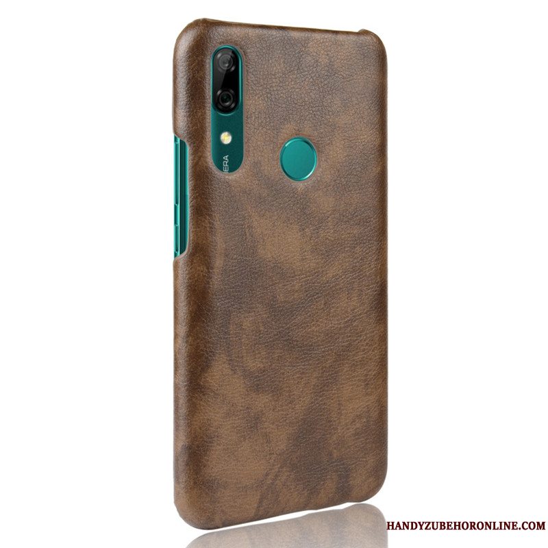 Etui Huawei P Smart Z Læder Litchi Anti-fald, Cover Huawei P Smart Z Vintage Rød Mønster