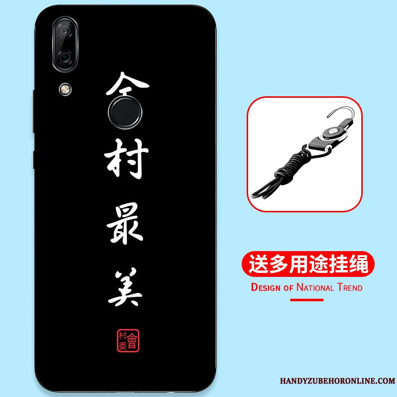 Etui Huawei P Smart Z Malet Anti-fald Telefon, Cover Huawei P Smart Z Tasker Af Personlighed Sort