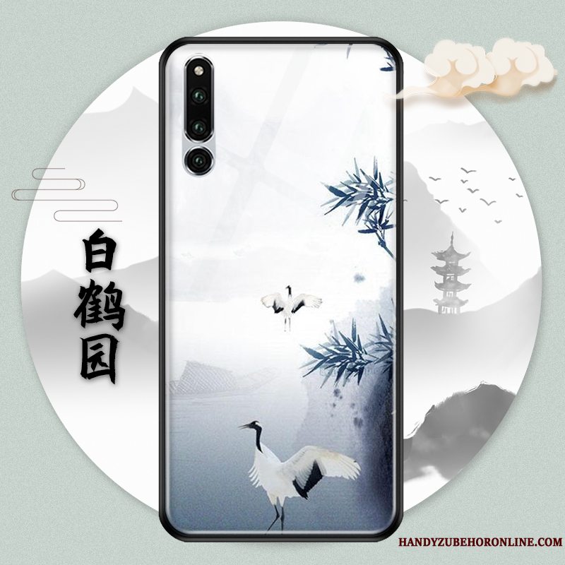 Etui Huawei P Smart Z Vintage Telefonblæk, Cover Huawei P Smart Z Kreativ Kinesisk Stil Glas