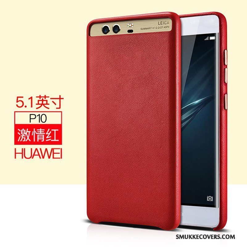 Etui Huawei P10 Beskyttelse Business Telefon, Cover Huawei P10 Tasker Rød