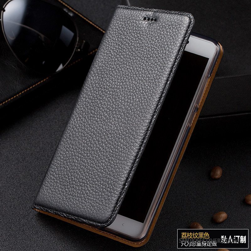 Etui Huawei P10 Beskyttelse Sort Anti-fald, Cover Huawei P10 Læder Litchi Telefon