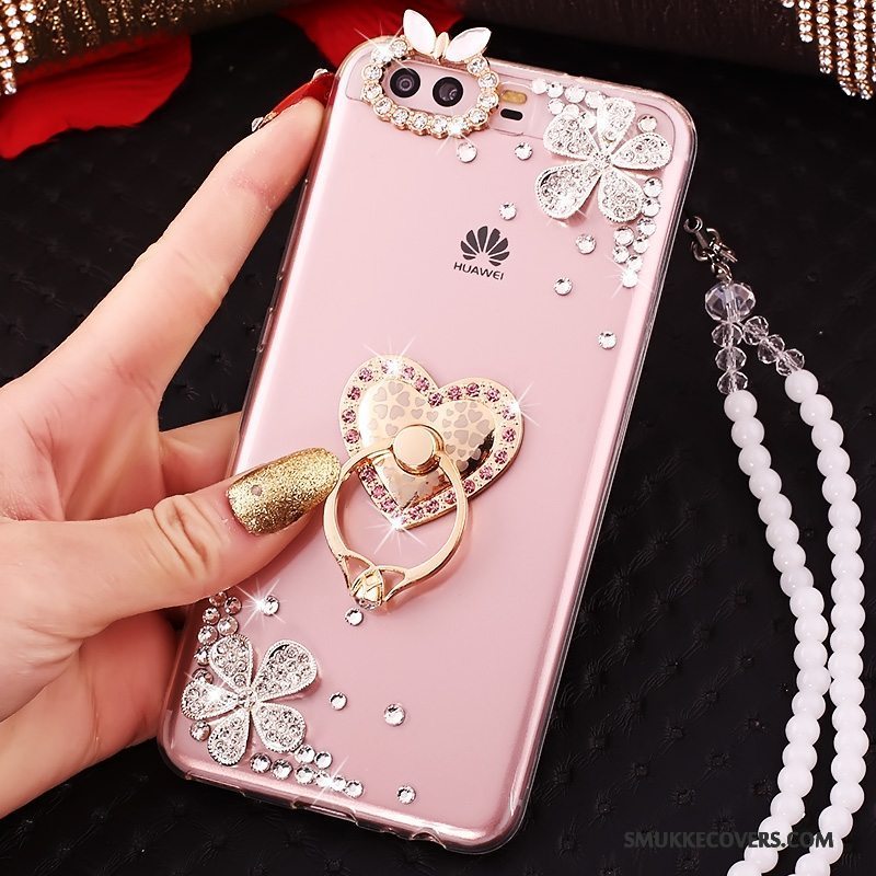 Etui Huawei P10 Beskyttelse Telefonguld, Cover Huawei P10 Strass