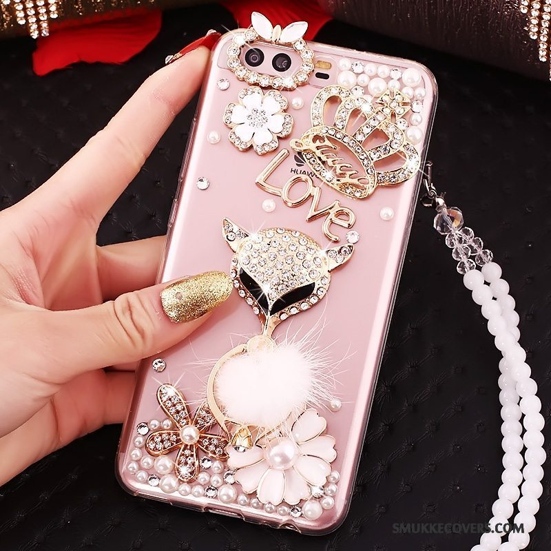 Etui Huawei P10 Beskyttelse Telefonguld, Cover Huawei P10 Strass