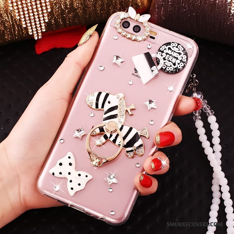 Etui Huawei P10 Beskyttelse Telefonguld, Cover Huawei P10 Strass