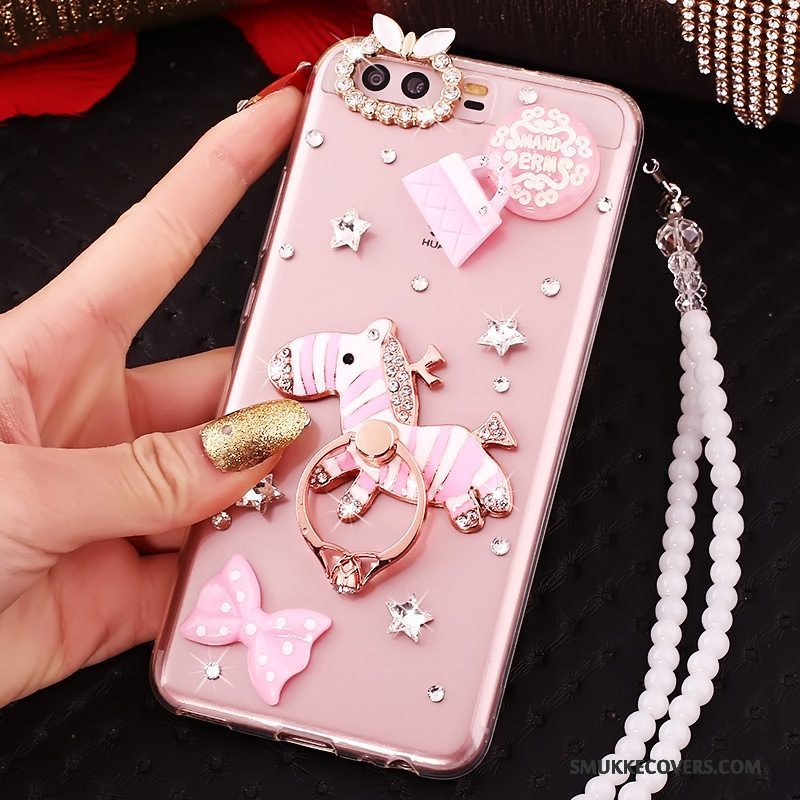 Etui Huawei P10 Beskyttelse Telefonguld, Cover Huawei P10 Strass