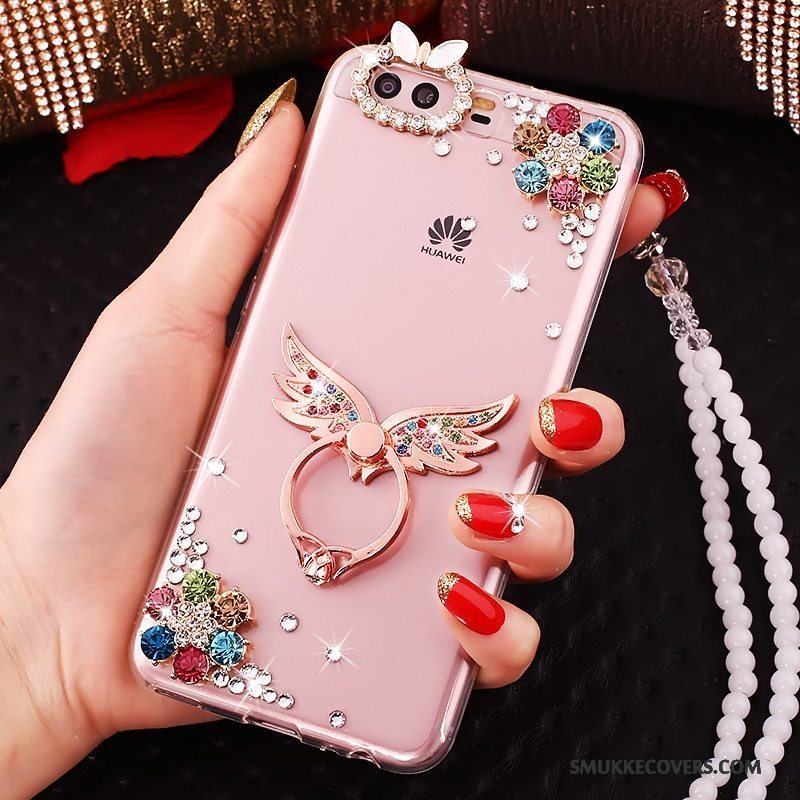 Etui Huawei P10 Beskyttelse Telefonguld, Cover Huawei P10 Strass