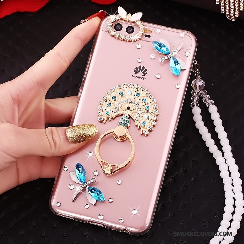 Etui Huawei P10 Beskyttelse Telefonguld, Cover Huawei P10 Strass