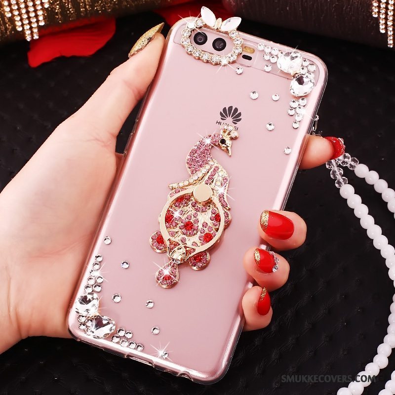 Etui Huawei P10 Beskyttelse Telefonguld, Cover Huawei P10 Strass