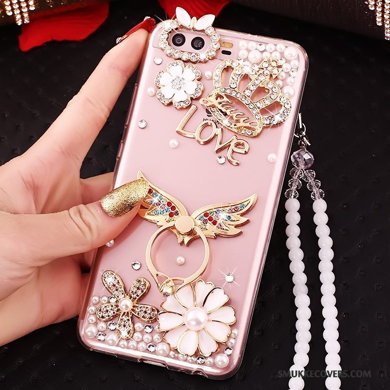 Etui Huawei P10 Beskyttelse Telefonguld, Cover Huawei P10 Strass