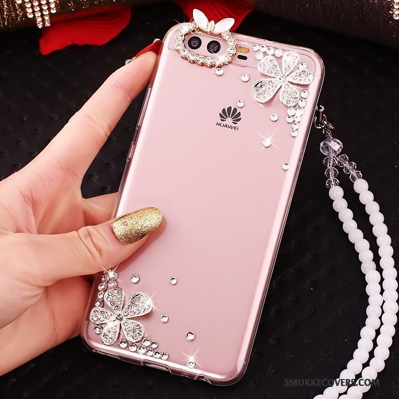 Etui Huawei P10 Beskyttelse Telefonguld, Cover Huawei P10 Strass