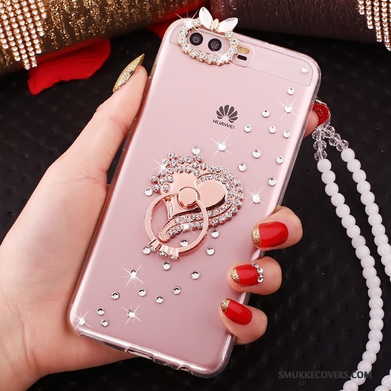 Etui Huawei P10 Beskyttelse Telefonguld, Cover Huawei P10 Strass