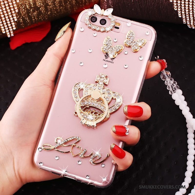 Etui Huawei P10 Beskyttelse Telefonguld, Cover Huawei P10 Strass