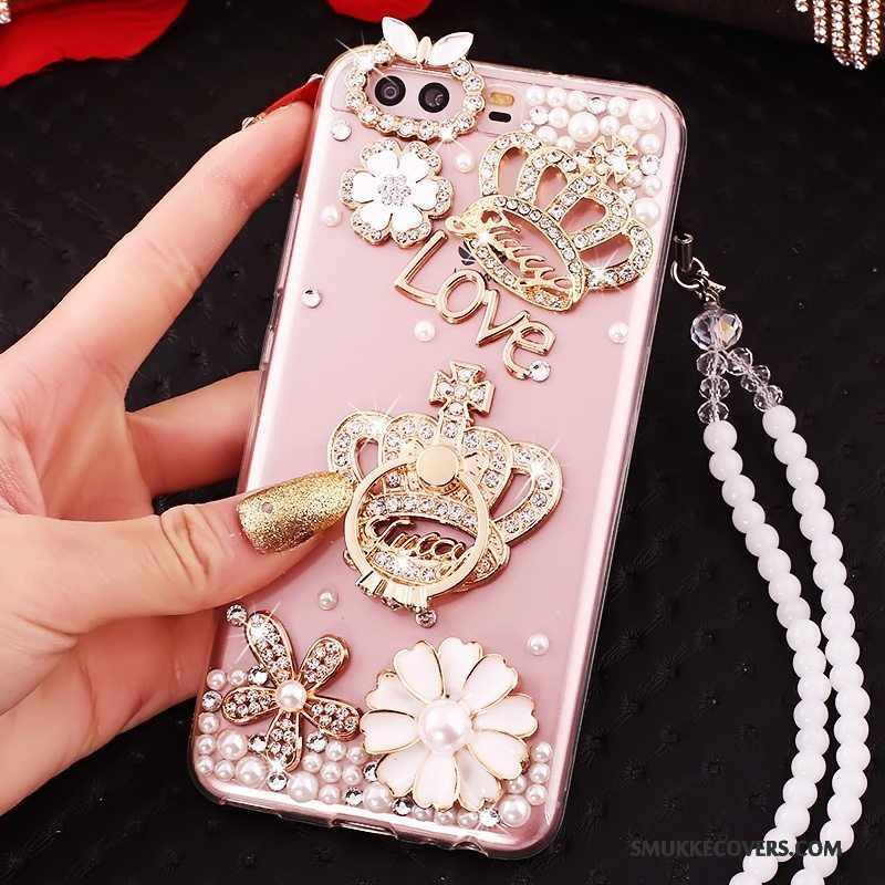 Etui Huawei P10 Beskyttelse Telefonguld, Cover Huawei P10 Strass