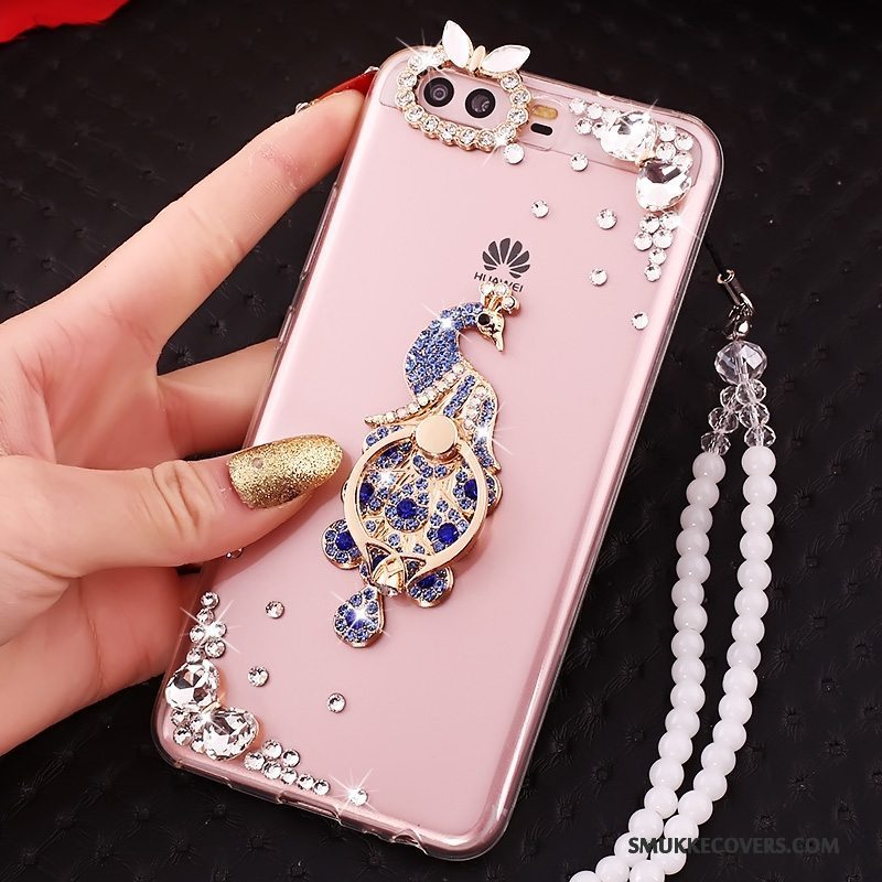 Etui Huawei P10 Beskyttelse Telefonguld, Cover Huawei P10 Strass