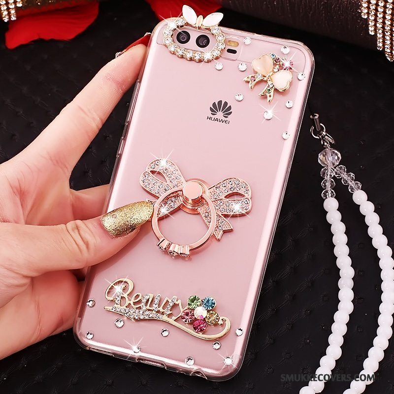 Etui Huawei P10 Beskyttelse Telefonguld, Cover Huawei P10 Strass