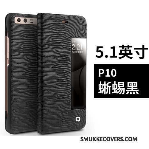 Etui Huawei P10 Beskyttelse Telefonsort, Cover Huawei P10 Læder Pu