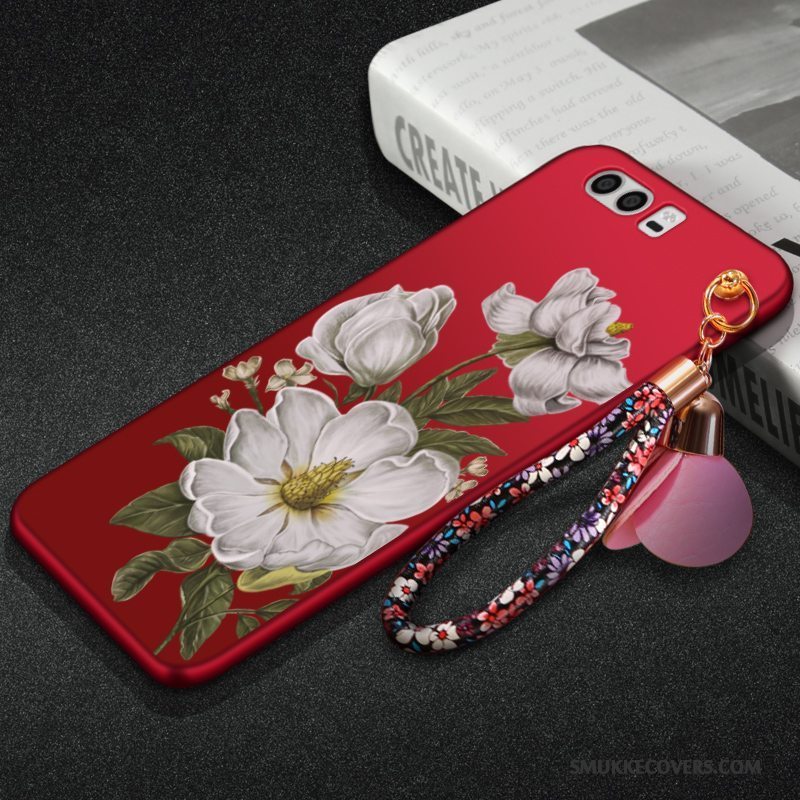 Etui Huawei P10 Blød Af Personlighed Blomster, Cover Huawei P10 Silikone Nubuck Telefon