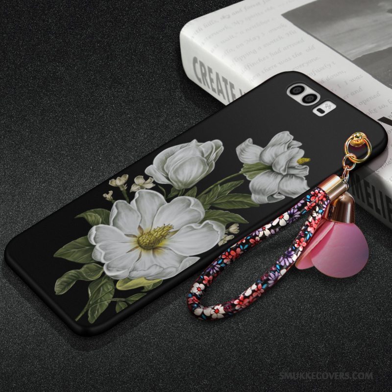 Etui Huawei P10 Blød Af Personlighed Blomster, Cover Huawei P10 Silikone Nubuck Telefon