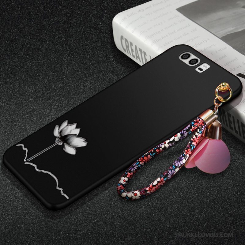 Etui Huawei P10 Blød Af Personlighed Blomster, Cover Huawei P10 Silikone Nubuck Telefon