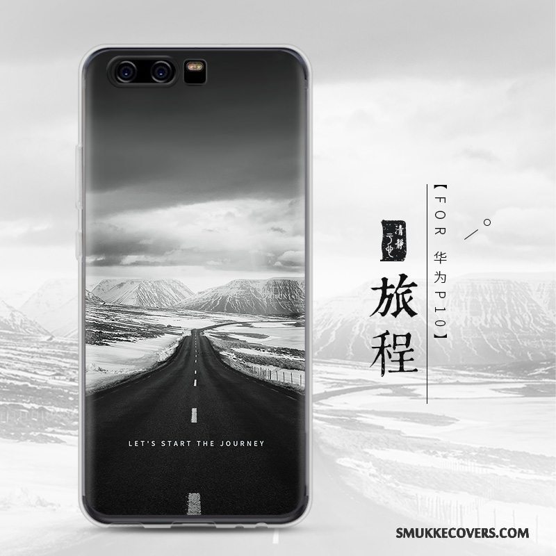 Etui Huawei P10 Blød Anti-fald Blå, Cover Huawei P10 Silikone Telefongennemsigtig