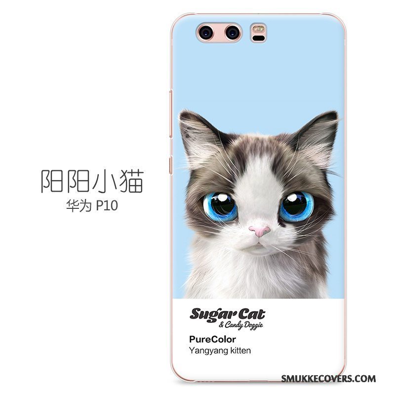 Etui Huawei P10 Cartoon Grøn Anti-fald, Cover Huawei P10 Malet Nuttet Telefon