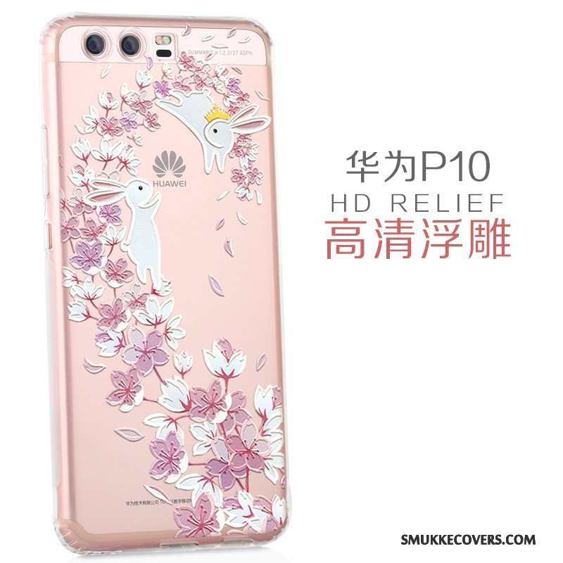 Etui Huawei P10 Cartoon Lyserød Smuk, Cover Huawei P10 Kreativ Af Personlighed Telefon