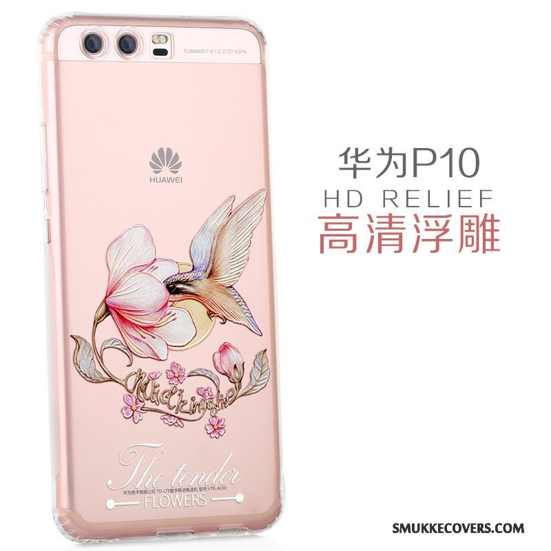 Etui Huawei P10 Cartoon Lyserød Smuk, Cover Huawei P10 Kreativ Af Personlighed Telefon