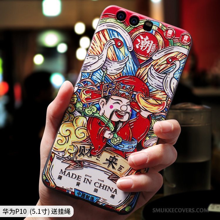 Etui Huawei P10 Farve Anti-fald Af Personlighed, Cover Huawei P10 Tasker Telefontrend