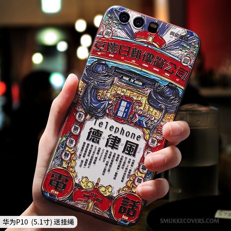 Etui Huawei P10 Farve Anti-fald Af Personlighed, Cover Huawei P10 Tasker Telefontrend