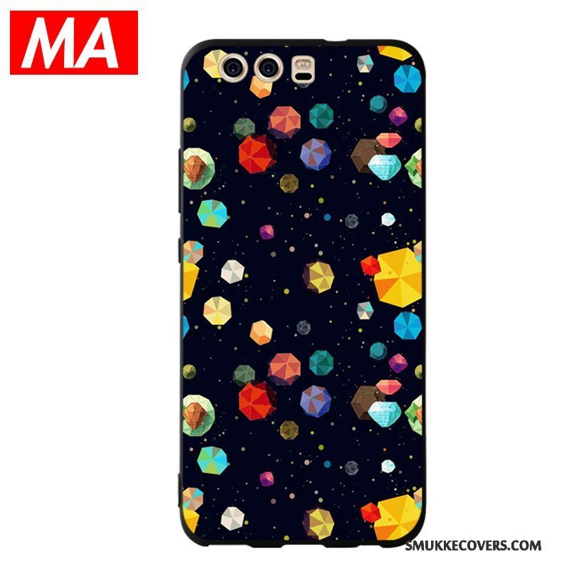 Etui Huawei P10 Farve Planet Af Personlighed, Cover Huawei P10 Kreativ Oliemaleri Telefon