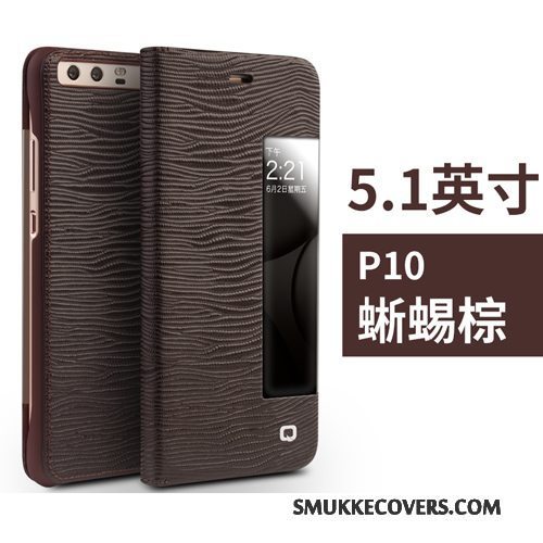 Etui Huawei P10 Folio Telefonvækstdvale, Cover Huawei P10 Læder Sort Business