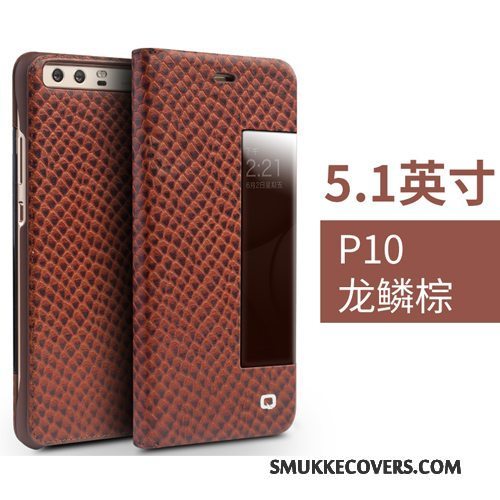 Etui Huawei P10 Folio Telefonvækstdvale, Cover Huawei P10 Læder Sort Business