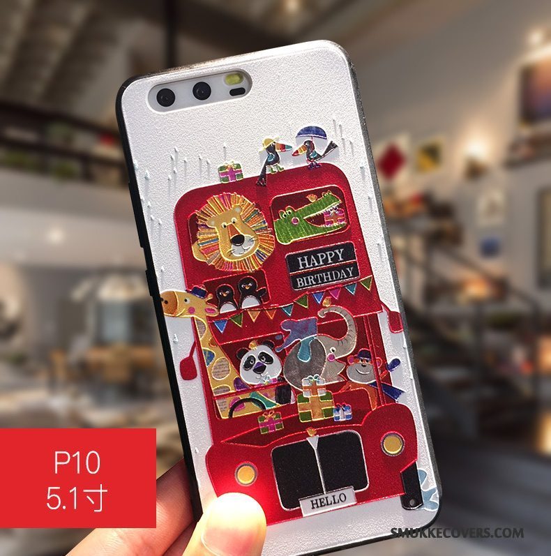 Etui Huawei P10 Kreativ Hængende Ornamenter Hård, Cover Huawei P10 Cartoon Blå Anti-fald