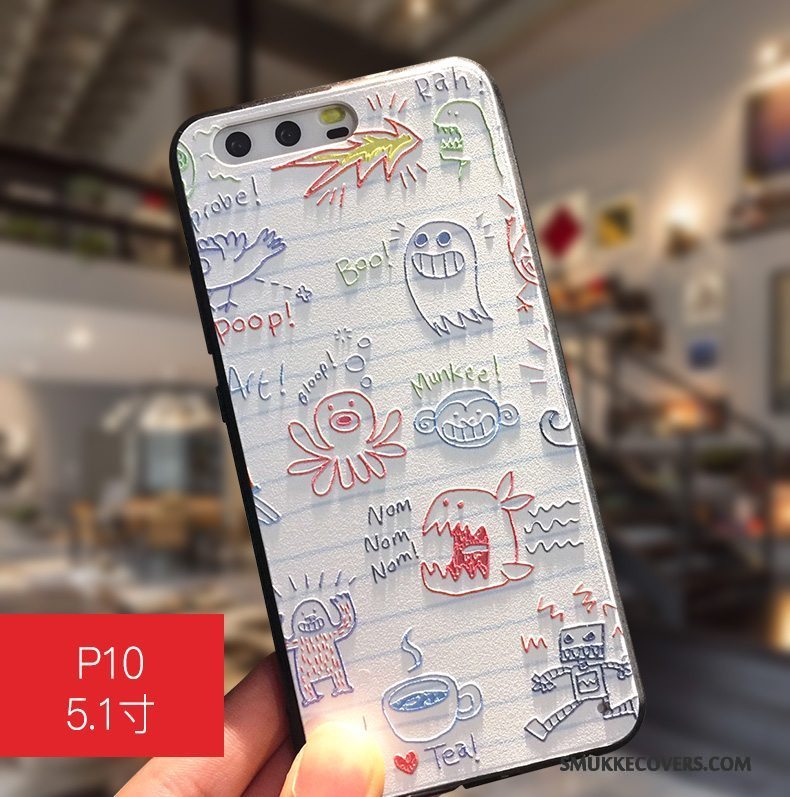 Etui Huawei P10 Kreativ Hængende Ornamenter Hård, Cover Huawei P10 Cartoon Blå Anti-fald