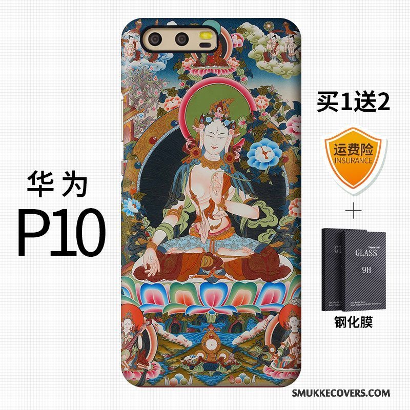 Etui Huawei P10 Kreativ Telefonkinesisk Stil, Cover Huawei P10 Farve Nubuck Af Personlighed