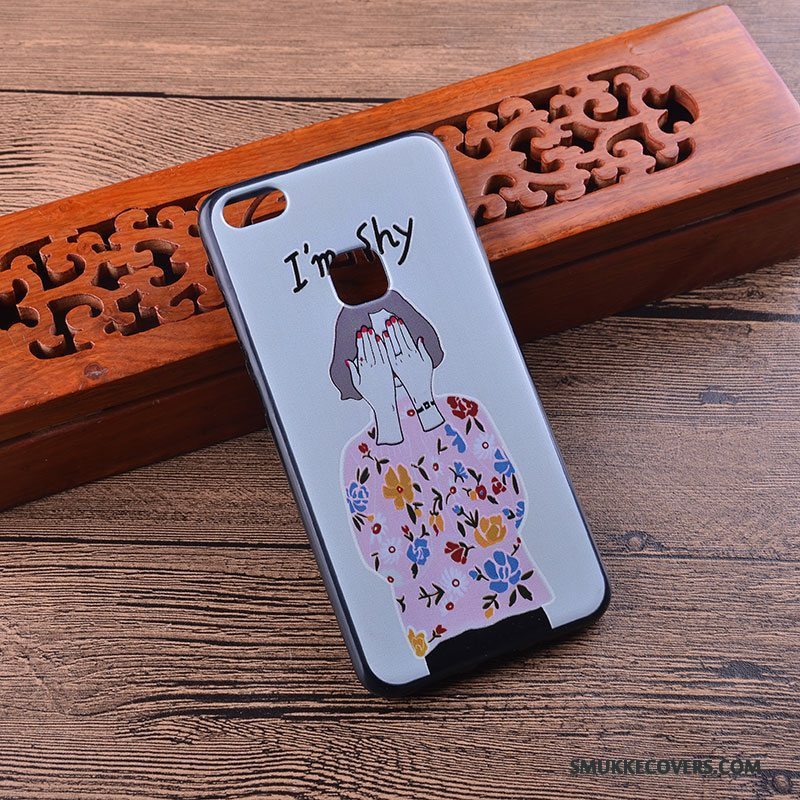 Etui Huawei P10 Lite Beskyttelse Anti-fald Telefon, Cover Huawei P10 Lite Cartoon Hængende Ornamenter Sort