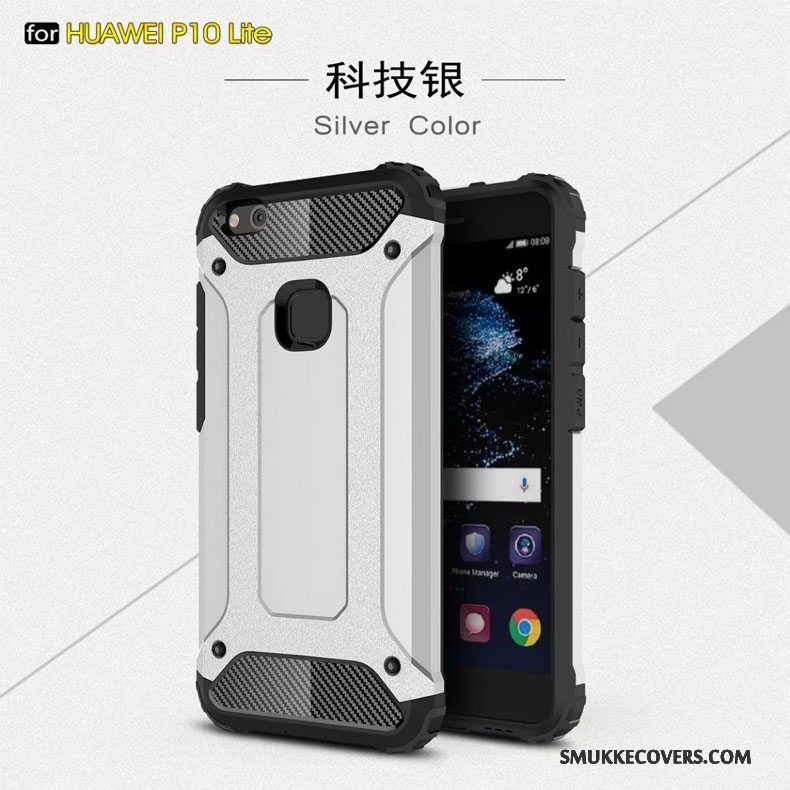 Etui Huawei P10 Lite Beskyttelse Blå Anti-fald, Cover Huawei P10 Lite Tasker Gasbag Telefon
