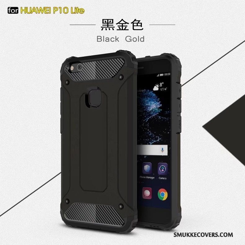 Etui Huawei P10 Lite Beskyttelse Blå Anti-fald, Cover Huawei P10 Lite Tasker Gasbag Telefon