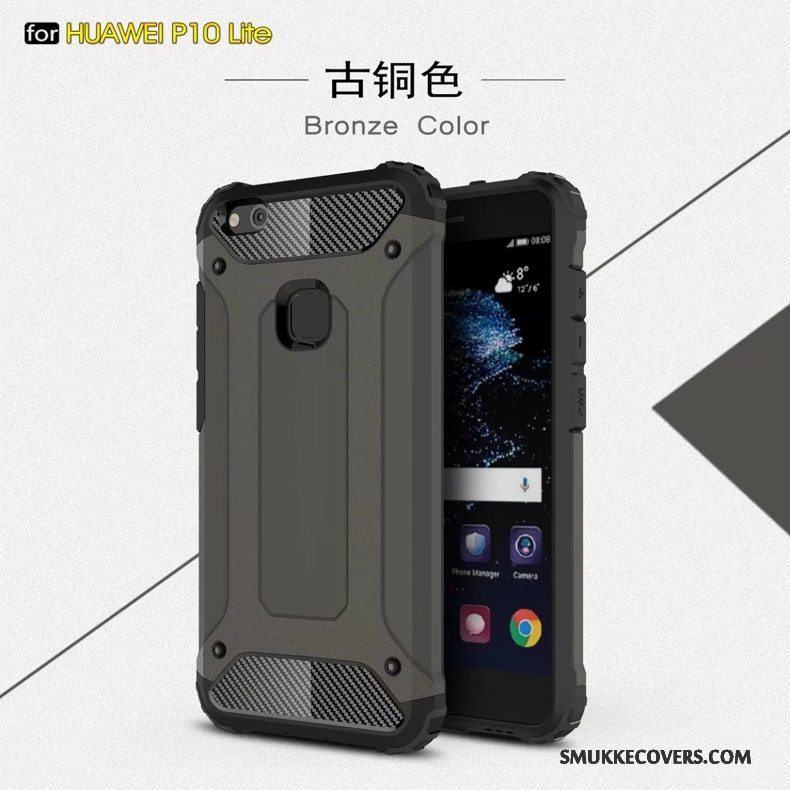 Etui Huawei P10 Lite Beskyttelse Blå Anti-fald, Cover Huawei P10 Lite Tasker Gasbag Telefon